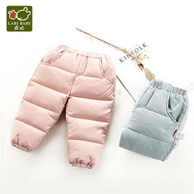 拉比-童衣类（冬）C9时尚羽绒长裤玫瑰红