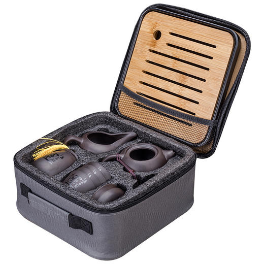 「16款可选！紫砂茶具套装」创意紫砂旅行功夫茶具套装 便携收纳一壶四杯公司活动整套礼品餐饮用具父亲节礼物 商品图4