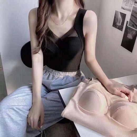 【应季好物】德绒背心法式V领固定杯垫 （贴身衣物不退不换） 商品图2