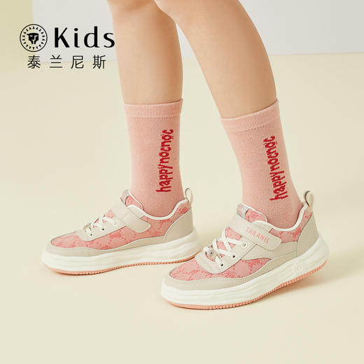 泰兰尼斯kids童鞋女童板鞋秋季男童休闲鞋低帮儿童鞋子时尚学生鞋 T02D3A2601 商品图3