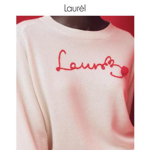 Laurel劳芮撞色针织衫 绵羊毛山羊绒混纺毛衣LWL341M01100 商品图7