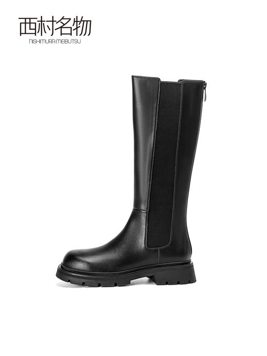 西村名物2022年商场同款切尔西长靴女秋冬厚底烟囱靴骑士靴44551 商品图2