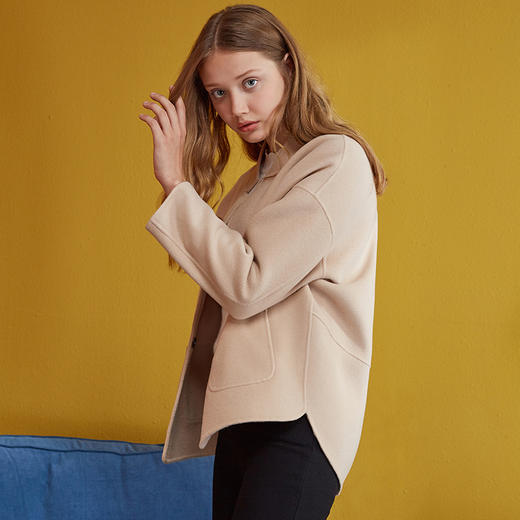 欧芮儿冬装女2019 双面呢子大衣女毛呢外套女中长款呢大衣 商品图0