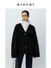 HIDEMI 节日系列三粒扣V领廓形羊毛短款大衣 商品缩略图6