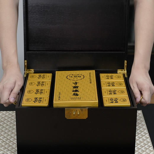压箱底 寸金砖 冰岛老树头春普洱熟茶 普洱砖茶 木箱装 2.08kg 商品图2