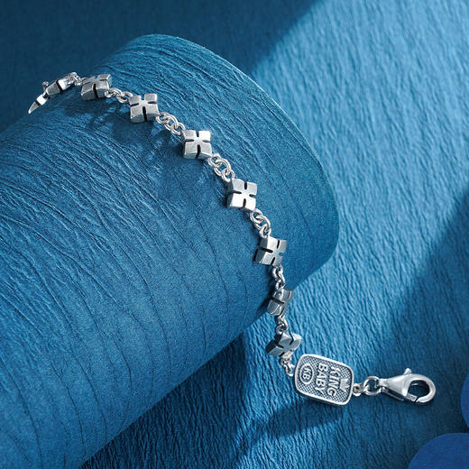 子佩集S925银【四叶莲】手链【YGSL004】仿古2212 商品图5