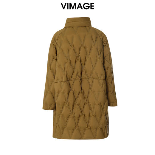 VIMAGE纬漫纪冬款新款时尚保暖高领长款鸭绒羽绒服V1811435 商品图3
