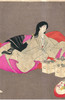独角鹿西洋古董日本楊洲周延大判锦绘五联幅浮世绘版画《婚礼》 商品缩略图3