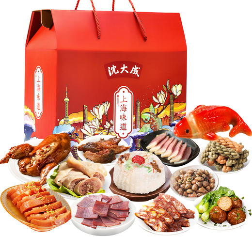 上海年货礼盒沈大成国潮风熟食八宝鸭糕点送礼大礼包 商品图5