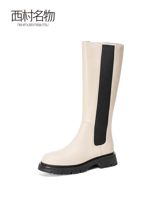 西村名物2022年商场同款切尔西长靴女秋冬厚底烟囱靴骑士靴44551 商品图1