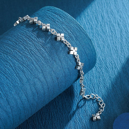 子佩集S925银【四叶莲】手链【YGSL004】仿古2212 商品图4