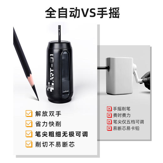 天文素描专用电动削笔器美术生专用炭笔削笔机卷笔刀 商品图1