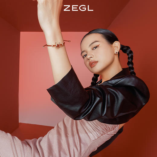 ZEGL设计师本命年系列发财兔红玛瑙项链女925纯银轻奢小众锁骨链 商品图3