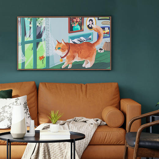 多喜爱高清数码布艺装饰画 萌宠系列猫狗大战之可爱猫咪 cs 商品图1