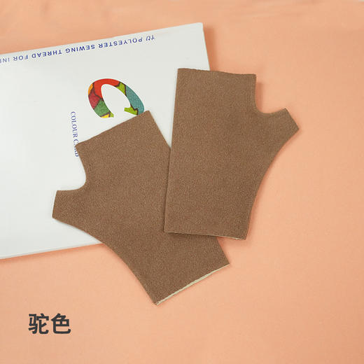 「六色可选！亲肤面料」冬季防寒保暖女士手套 德绒薄款露指办公室学生写字保暖手套配饰 商品图7