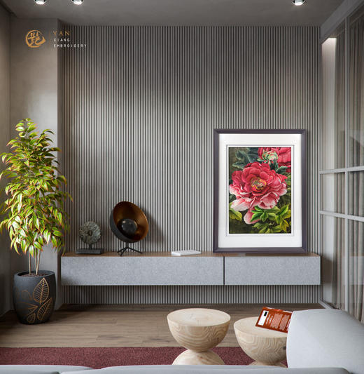 艷 湘绣  刺绣客厅餐厅玄关《花鸟》新中式挂画 商品图2