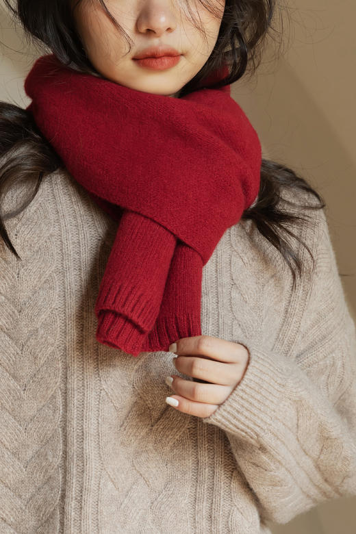 最后三条黄色，现货全羊毛围巾！小巧经典 软糯保暖，男女同戴～ 商品图3