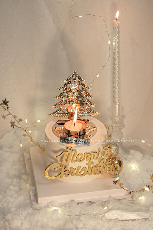 圣诞限定｜金色圣诞树蛋糕，草莓夹心，奶油抹面 商品图2