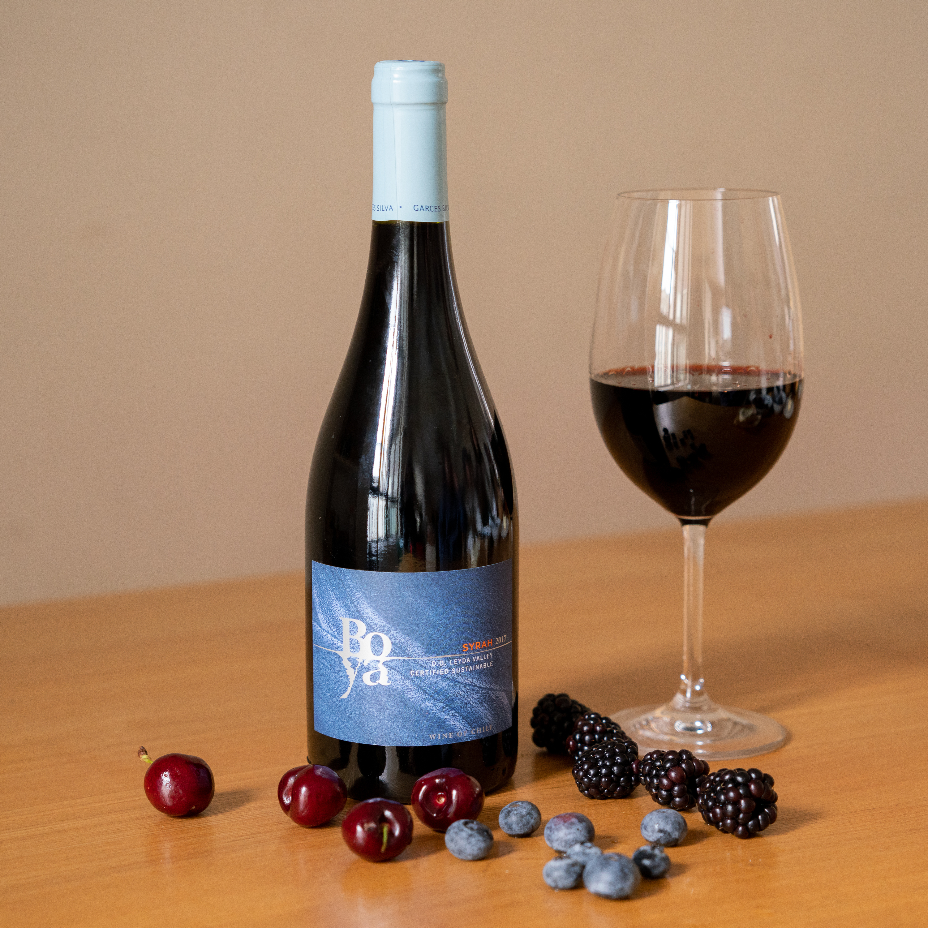 智利莱达谷博雅西拉红葡萄酒2019年