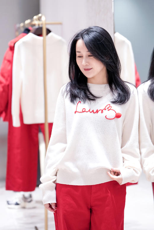 Laurel劳芮撞色针织衫 绵羊毛山羊绒混纺毛衣LWL341M01100 商品图2