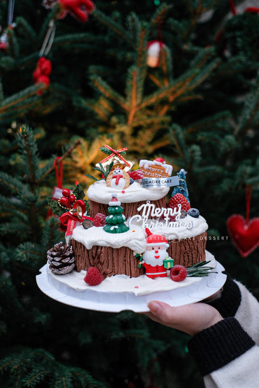 圣诞限定｜圣诞叠叠乐，草莓水果奶油夹心，巧克力奶油抹面 商品图5