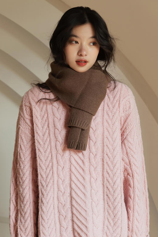 最后三条黄色，现货全羊毛围巾！小巧经典 软糯保暖，男女同戴～ 商品图5