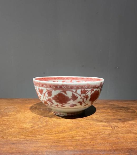 釉里红缠枝花卉纹大瓷碗，顺丰包邮 商品图4