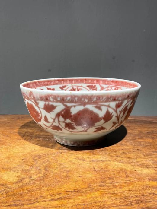 釉里红缠枝花卉纹大瓷碗，顺丰包邮 商品图0