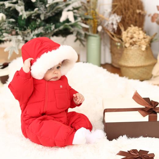 丽婴房-童衣类（冬）F2羽绒连身装C_大红\莓红 商品图2