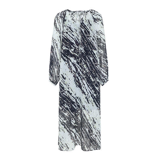 VIMAGE纬漫纪秋季新款印花复古显瘦V领连衣裙V1807404 商品图6