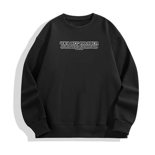 自由基地冬新款小众设计三菱帕杰罗系列图案设计加厚落肩圆领卫衣 NMT-1939 商品图2