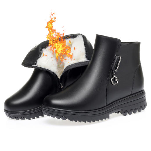 冬季加绒棉鞋加厚羊毛女棉靴女短靴平底防滑靴子JSJ-AL/8108 商品图7