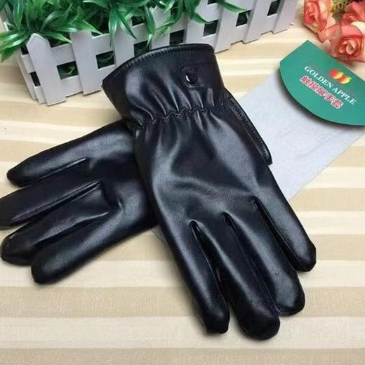 【超暖和~加绒加厚男女款骑手外出必备！】手套秋冬款男女加绒加厚保暖骑车摩托车户外PU手套 防寒防雨加绒加厚可触屏保暖防风皮手套 商品图1