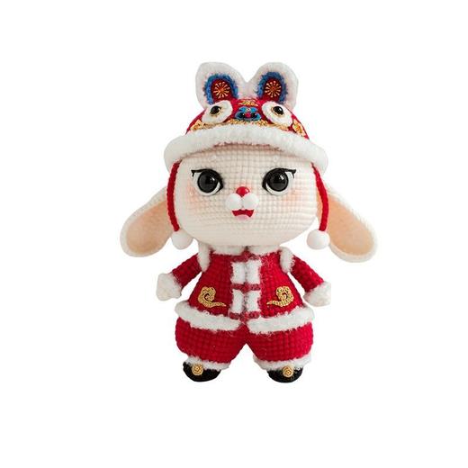 苏苏姐家新年给力兔手工DIY编织钩针玩偶毛线团自制材料包 商品图4