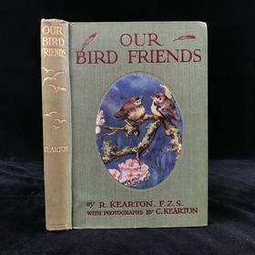含藏书票！1923年 基尔顿《我们的鸟类朋友》 100幅插图 漆布精装32开