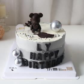小熊蛋糕5（默认happybirthday，需要修改请单独备注字母）