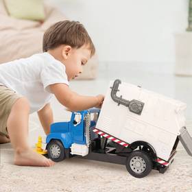 Driven道路清洁车儿童仿真工程车模型宝宝玩具声光垃圾回收清扫地-【玩具】