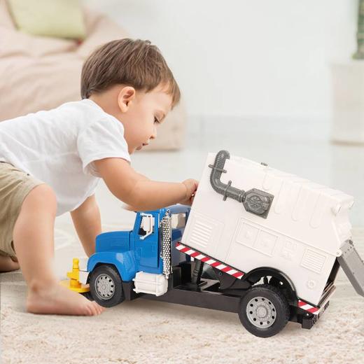 Driven道路清洁车儿童仿真工程车模型宝宝玩具声光垃圾回收清扫地-【玩具】 商品图0