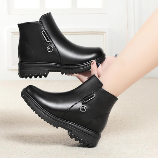 冬季加绒棉鞋加厚羊毛女棉靴女短靴平底防滑靴子JSJ-AL/8108 商品图2