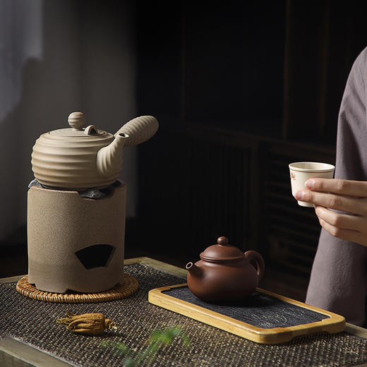 汉陶 老坑矿 碳炉 烧炭泥炉 小火炉 风炉 潮汕功夫煮茶炉小型 商品图3
