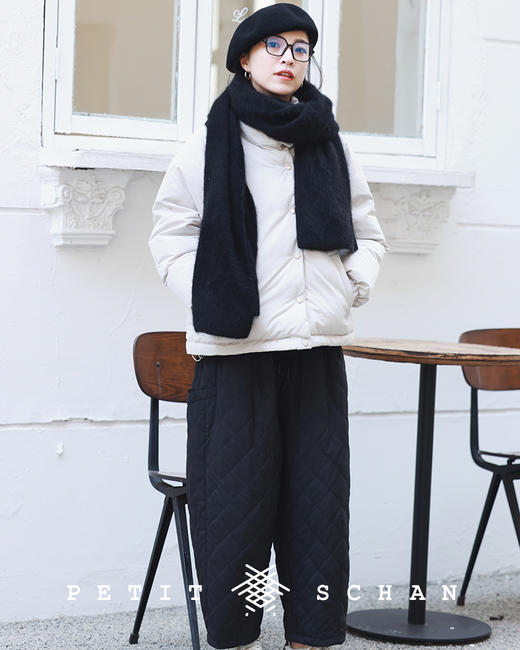 PETIT SCHAN小闪 CLO#164 camper 露营者 城市运动3M黑科技升级高效暖绒绗棉薄绒阔腿9分裤 商品图6