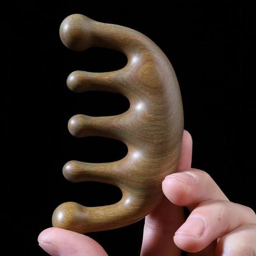 绿檀木经络按摩梳子 商品图4