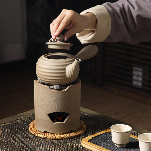 汉陶 老坑矿 碳炉 烧炭泥炉 小火炉 风炉 潮汕功夫煮茶炉小型 商品图1