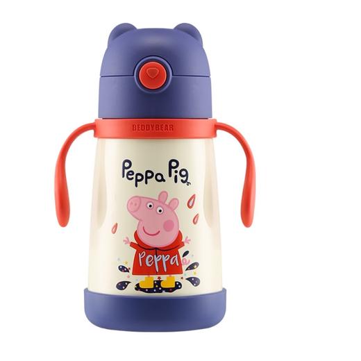 杯具熊 儿童吸管保温杯 便携背带手柄两用 商品图2