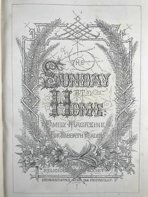 1875年 居家礼拜日杂志 数百幅插图（含多幅彩色） 漆布精装16开 商品图3