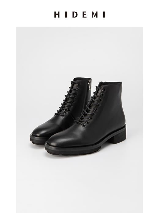HIDEMI 节日系列 系带极简厚底短靴 商品图2