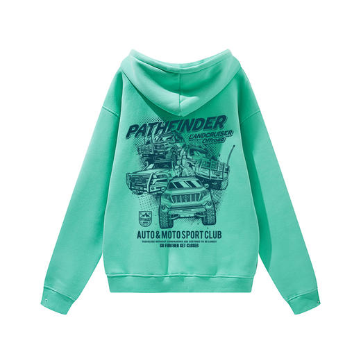 自由基地新款越野车丰田世家系列设计卫衣套头带帽落肩男女队服衫 NMT-1932 商品图4