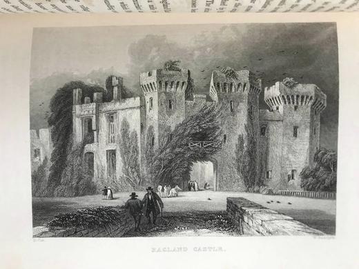 约19世纪后期 南威尔士的漫步与旅行 48幅精美版画插图 全真皮精装16开 商品图7