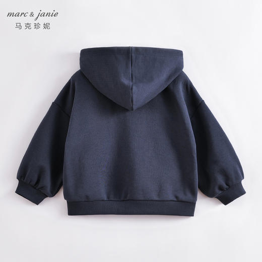 马克珍妮春装新款 男童时尚学院风落肩连帽卫衣230108 商品图2