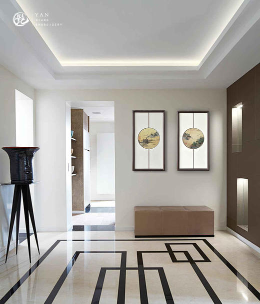 艷 湘绣  刺绣客厅餐厅玄关《小品》新中式挂画 商品图6